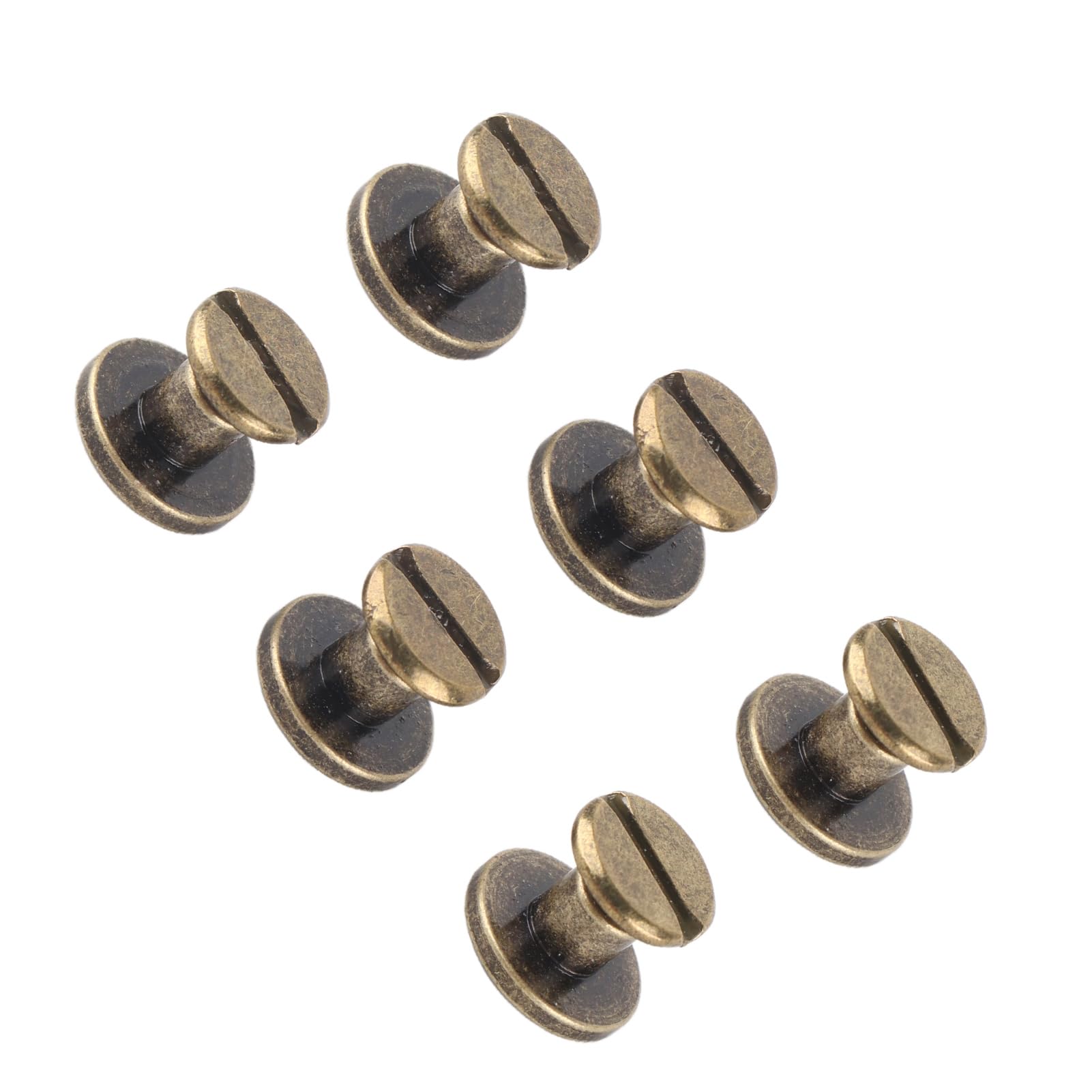 Image secondaire de 20pcs Rivets Tubulaires Tête Plate en Laiton Vis Ecrous Clous Rivets Capuchon Accessoires cuir artisanat rivets(5mm)