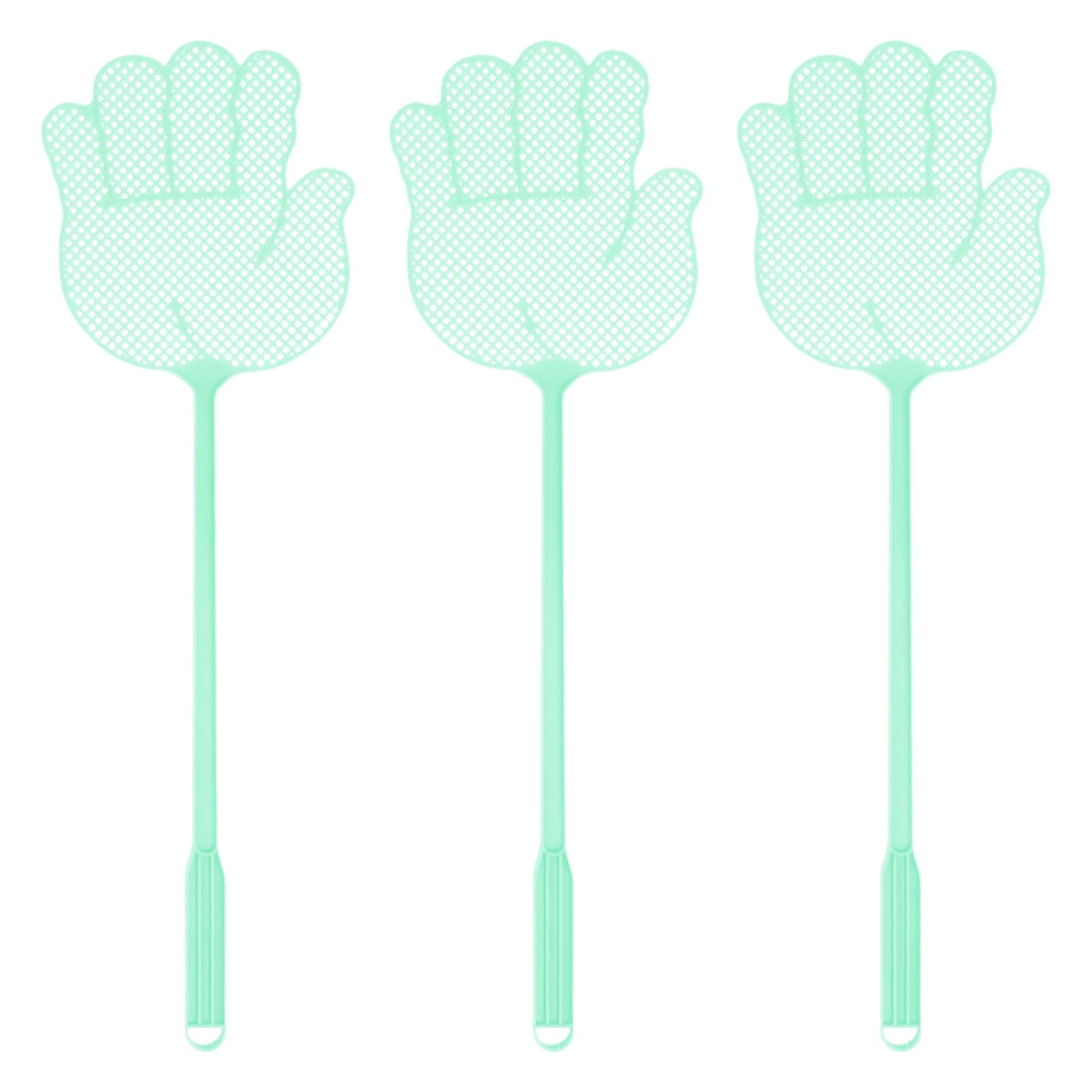 M METERXITY 3-Pack Fly Swatter for Indoors, 47.5x14 Cm/18.7x5.5 in Fly Swatter Heavy Duty for Kitchen/Balcony/Patio/Barbecue/Indoor/Outdoor/Classroom/Office [Green]