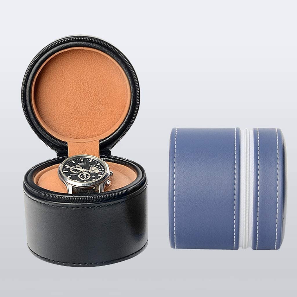 Uhrenbox Tragbare Uhrenbox Aus PU-Leder Uhrenschachtel (Color : B, Size : 9cm)