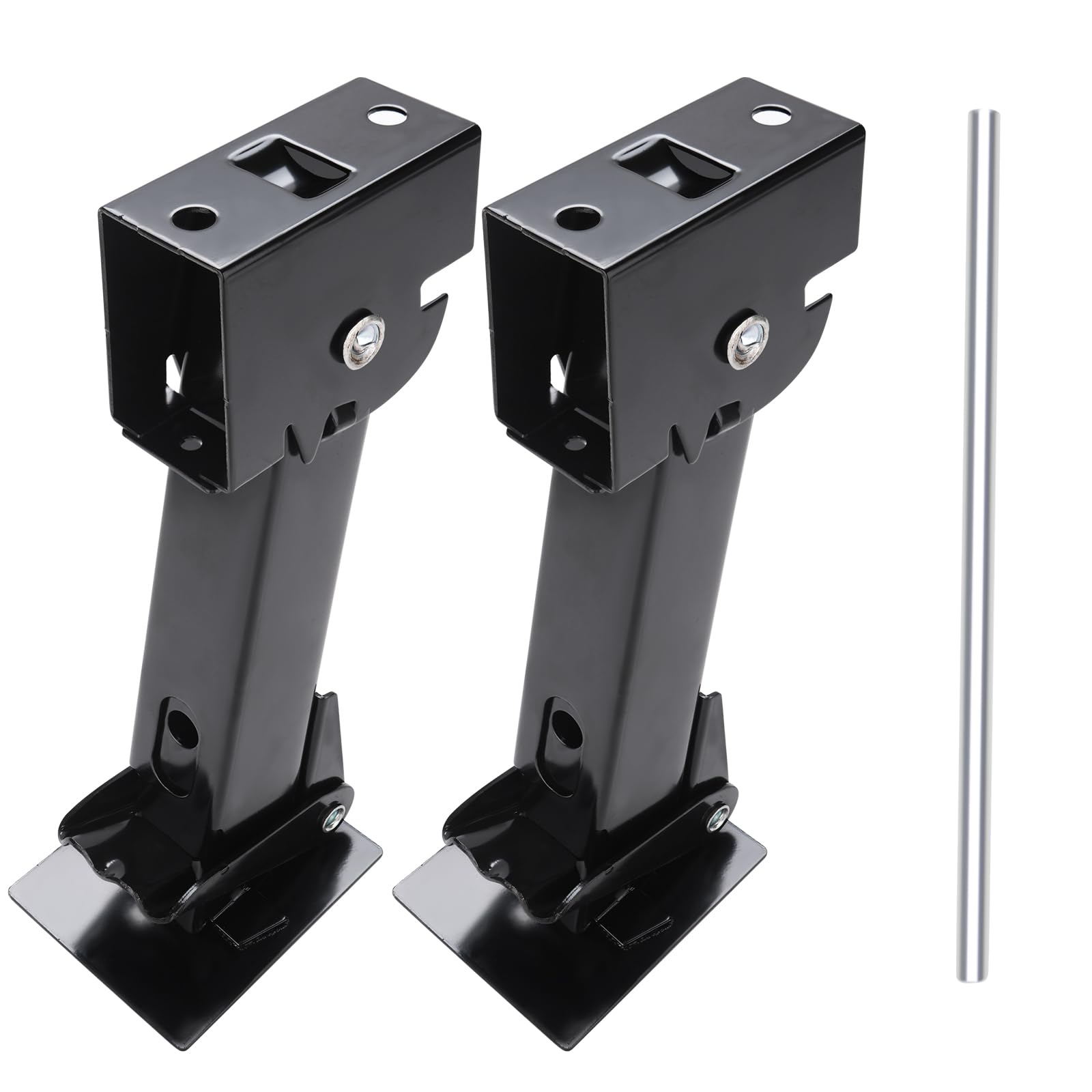 Photo 1 of 2 RV Attachable Telescoping Stabilizer Trailer Jacks - 1000lbs Cap Each for RV Trailer Camper Stabilizer Stands Accessories with Adjustment Jack Rod Handle Travel 11.4"-18"