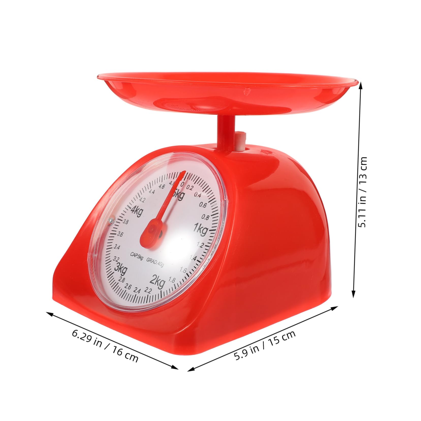 Hemoton Kitchen Weighing Scale Mechanical Kitchen Weighing Food Scale Baking Scale Multi-Function Desk Food Weight Scales Meat Scale for Cooking Baking Educational Sky-Blue 5KG Digital