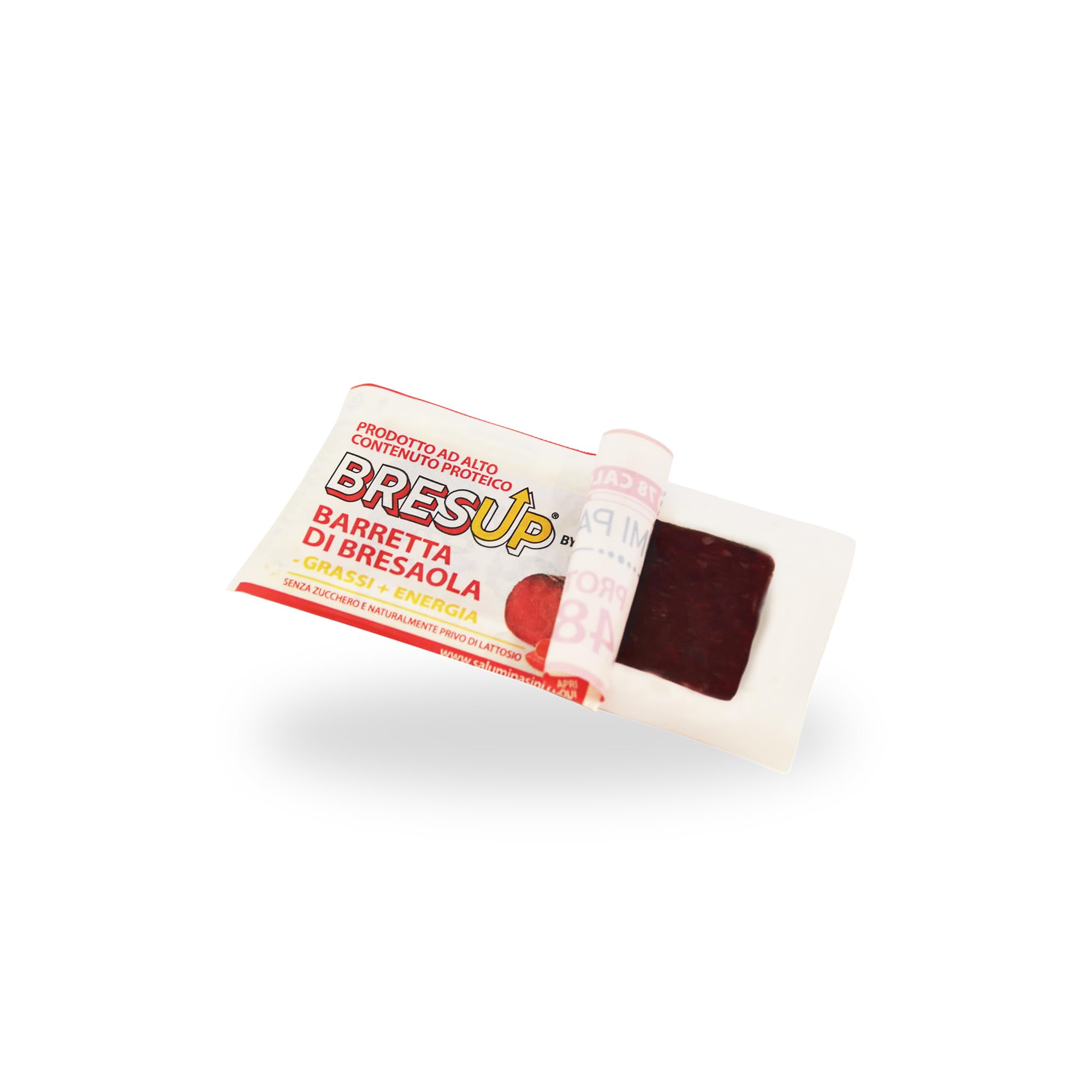 Bresup Barretta Proteica | Barretta di Bresaola ad Alto Contenuto Proteico | Senza Zuccheri | Solo 78 Kcal | Pochi Carboidrati | Confezione da 10 pezzi x 35 gr