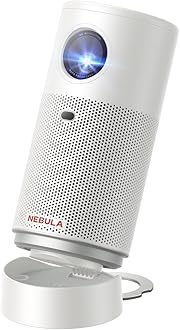 NEBULA Capsule Air Google TV Projector, Officially Licensed Netflix, 720p Smart Mini Projector with Wi-Fi and Bluetooth, 2 Hours of Playtime, Dolby Digital, Ultra Portable for Any SpaceClimatePartner certified