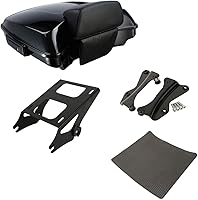 Vista 21 de TCMT - Caja de maletero para motocicletas Black Latch Razor con almohadilla de respaldo para Harley Touring 2014-2025 CVO Road King Road Glide