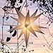 Produktbild Mit auswechselbarer LED - Außenstern Stern Outdoor Weiss - ca. 55 cm Weihnachtsstern, Faltstern mit Leuchtmittel LED (StaRt-NDL-DUH-E14-C3,5W)