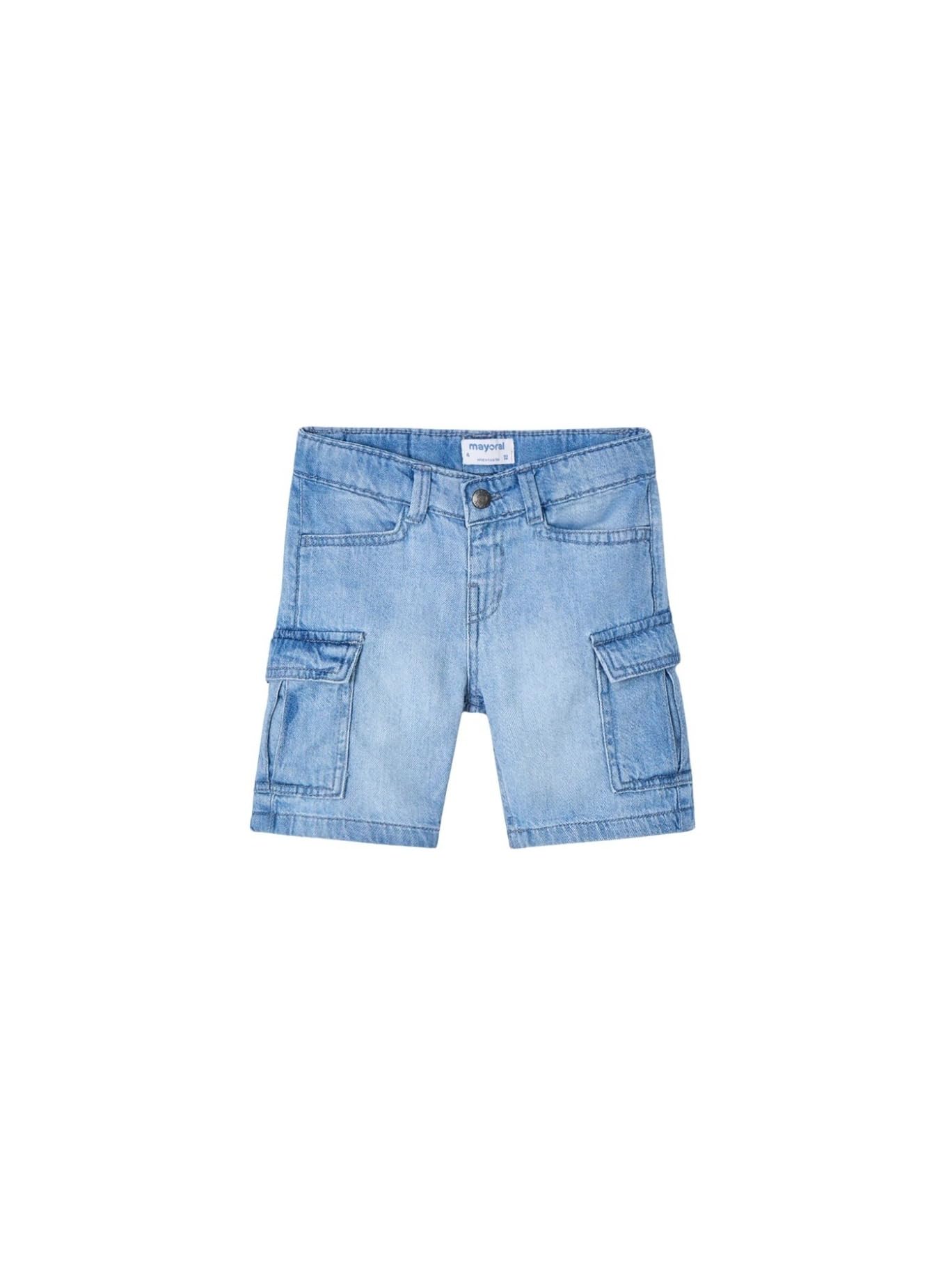 Bermuda denim cargo Mayoral de niño para evitar roturas durante el juego 5
