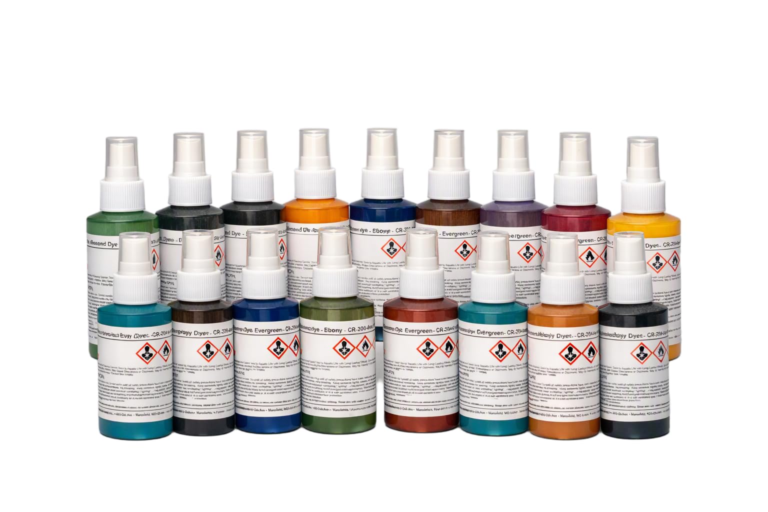 Ten Second Color Acetone Dye Concrete Stain 16 Color Sample Pack