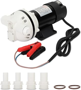 12V DC Self-Priming DEF Transfer Pump, Electrical Diaphragm Pump for Diesel Exhaust Fluid, 12V DEF Transfer Pump 10.6 GPM Flow, 23 PSI Pressure, 32ft Lift