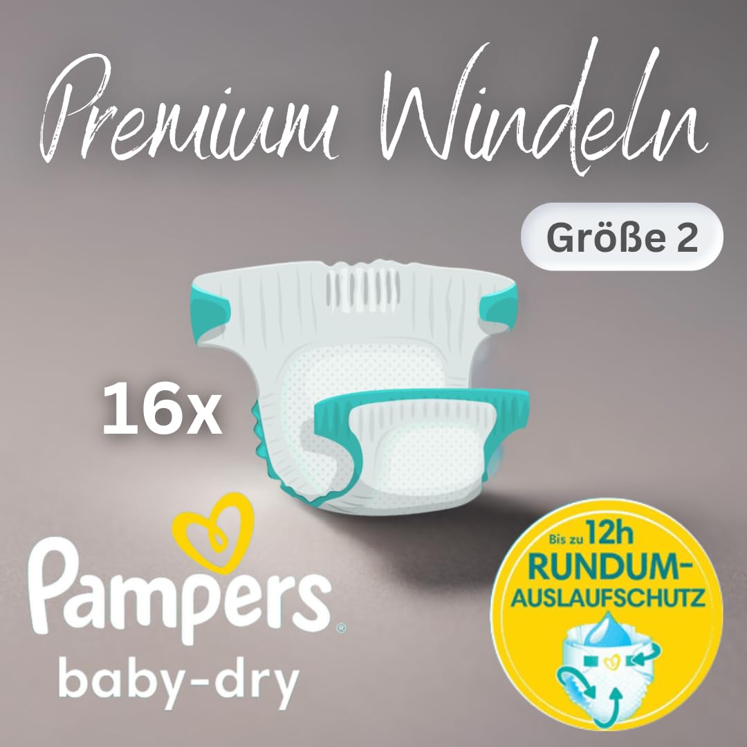 limely©, Windeltorte, Geschenk zur Geburt – Premium Geschenkset mit 16 Pampers Windeln, Bio Mullwindeln, Baby Söckchen, Grußkarte & Geschenkverpackung – Tolles Geschenk für Babyparty (Blau)