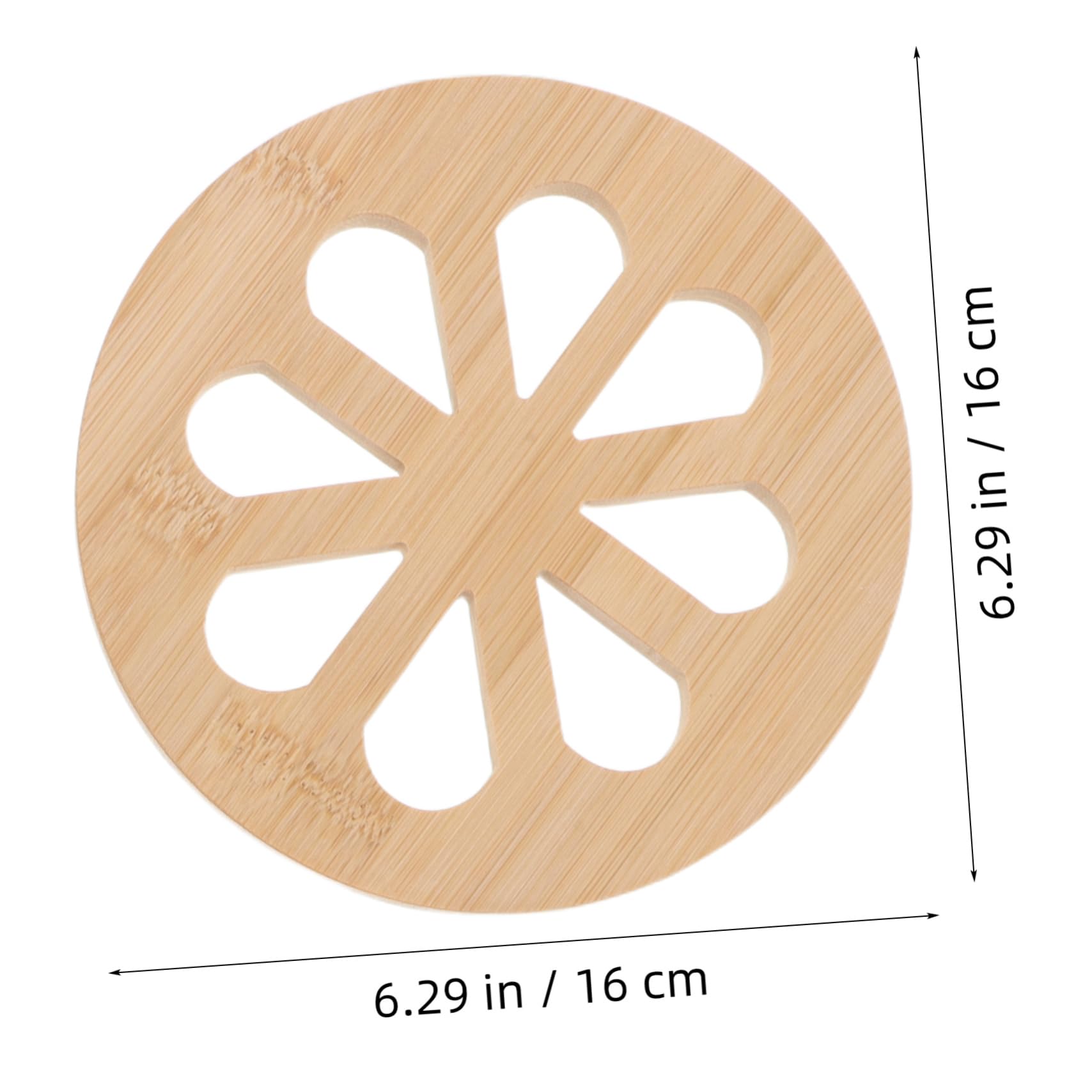 Dessous de Plat Usage Multifonctionnel en Bambou, Antidérapants Lot de 4 pour Table à Manger Cuisine