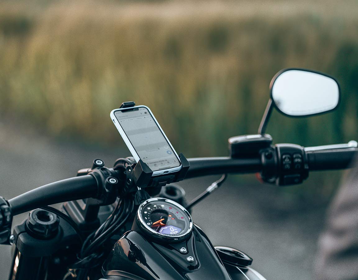 Support Téléphone Moto Universel - Support Smartphone Guidon en Forme de Griffe (Claw) - Fixation Robuste et Anti-Vibration pour Moto, Vélo, VTT - Compatible iPhone, Samsung, GPS (6,3-9cm)
