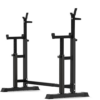 バーベルスタンド ベンチプレス　スクワット  高さ幅調整可能 耐荷重200kg バーベル スタンド ラック 2台セット スクワット ベンチプレス