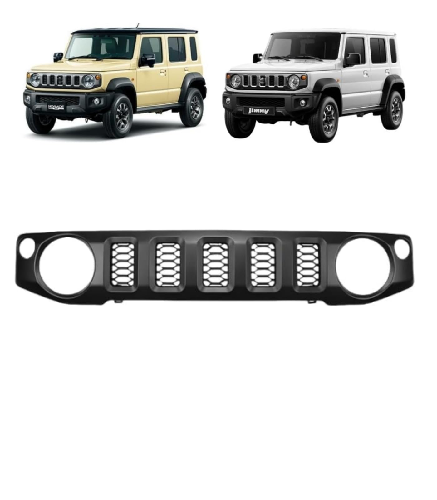 【EvaSylian】 FOR ジムニーノマド 専用設計 フロントグリルガーニッシュ センター グリル モール フロント バンパーグリルカバー JIMNY JC74 5ドア JC74W JB74W 2025年4月~現行 [並行輸入品]
