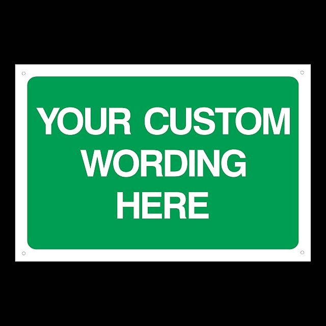 Custom Made Green Background Sign (Choose Size, Material & Text)