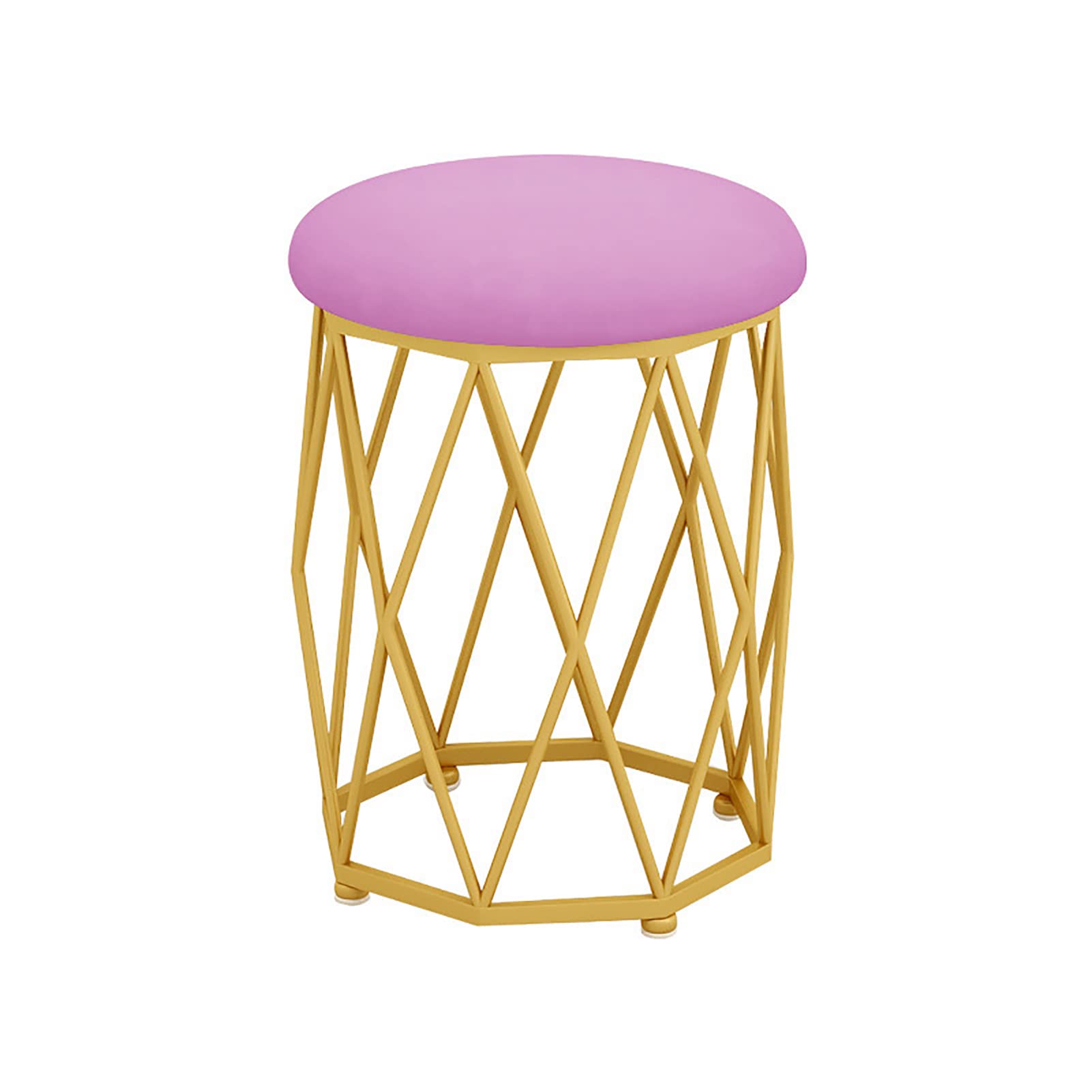 Tocador tapizado moderno con taburete con reposapiés de diseño glamuroso
