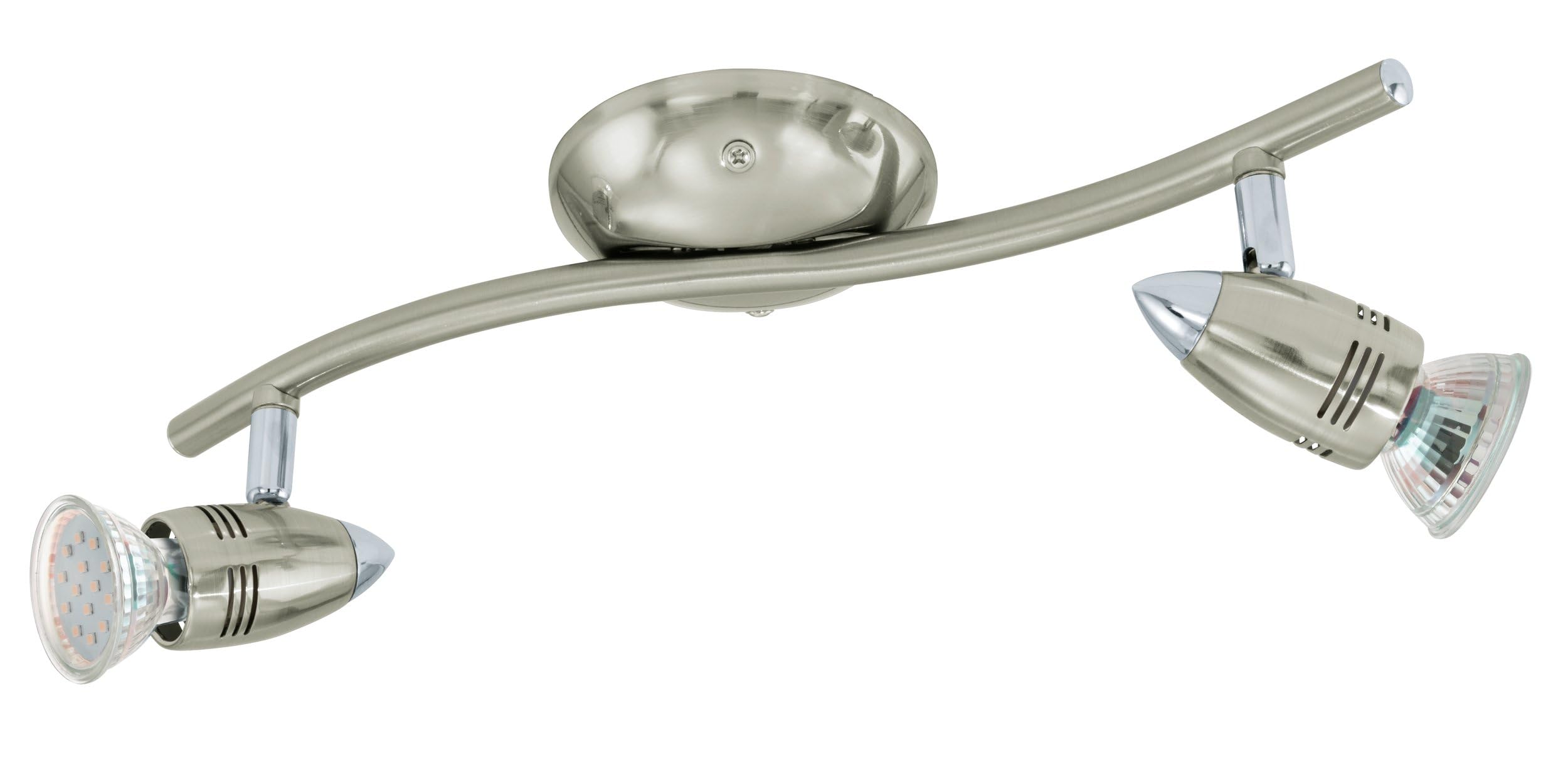 Lampada da soffitto lampada da soffitto lampada da soffitto lampada da soggiorno, 2 faretti mobili, cristalli di vetro cromati opachi, prese E14, LxHxL 22x18x28 cm