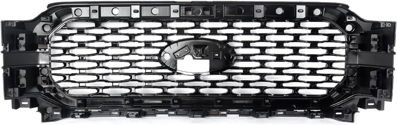Front Grille Radiator Mesh Grid Grills Front Bumper Upper Grille Grill 2021-2023 Fit For Ford F150 Car Accessories(Race Red)