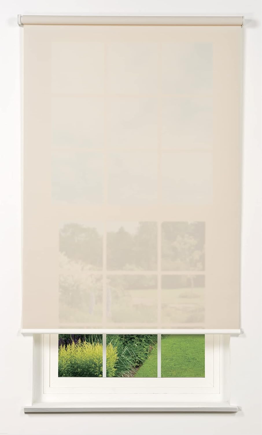 Linen Avenue Cordless 5% Solar Screen Standard Roller Shade, Fawn 36 W x 78 H (Arrives 1/4" Narrower)