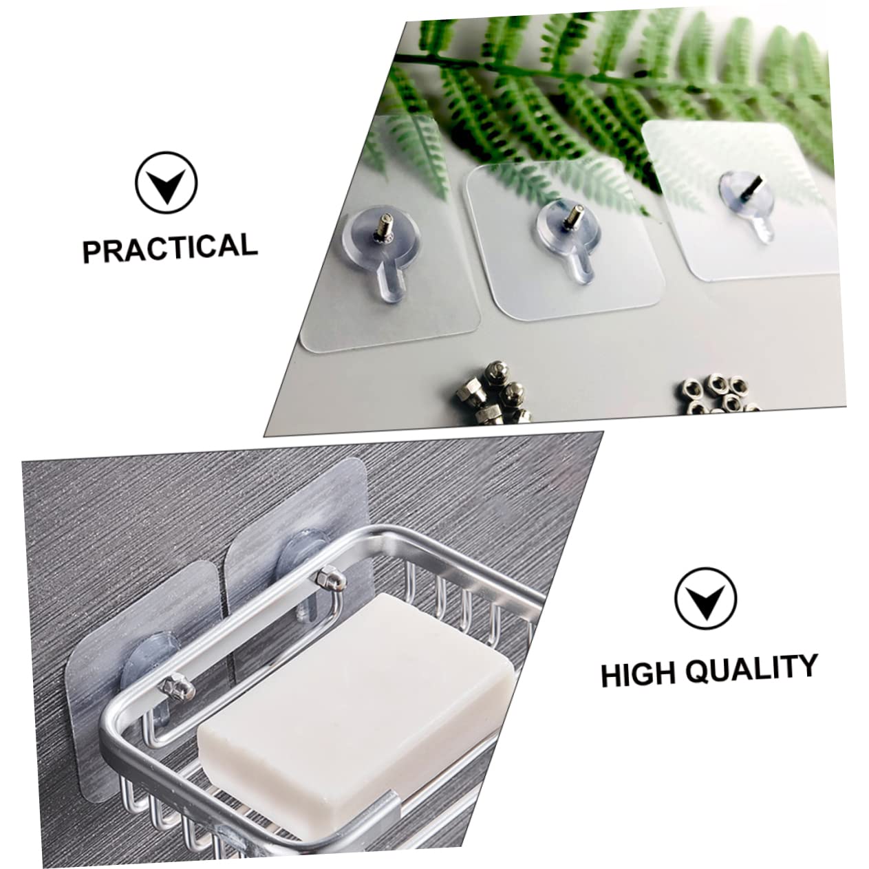 Abaodam 100piezas Ganchos Adhesivos Sin Rastro Para Decoración De Pared Adhesivos Multifuncionales Para Colgar Claves y Objetos Ligeros