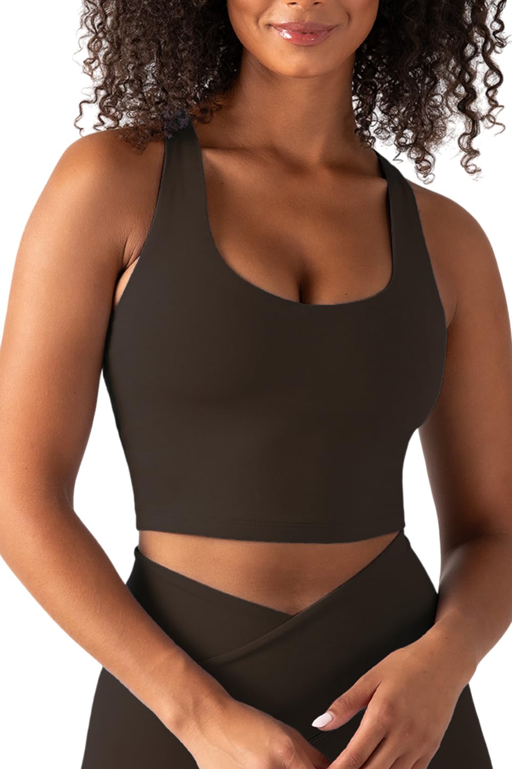 YITTY Active Sports Bra Tank, Tank Top for Women with Built-in Bra, Racerback, Removable Cups, Low-Impact Yoga and Gym