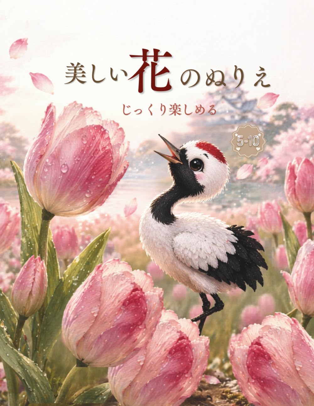 美しい花のぬりえ: じっくり楽しめる