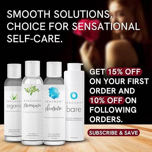 Miniatura 8 de Penchant - Lubricante personal de silicona prémium para hombres, mujeres y parejas - Sin perfume, seguro para látex, hipoalergénico y sin parabenos,