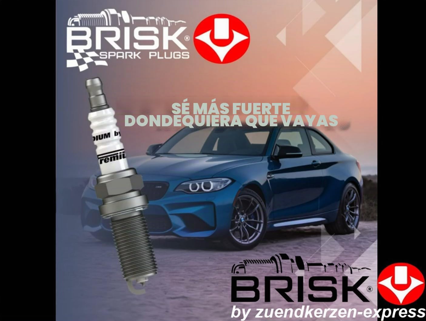 BRISK Iridium Premium+ Plus P2 1620 Bujías de Encendido, 4 piezas