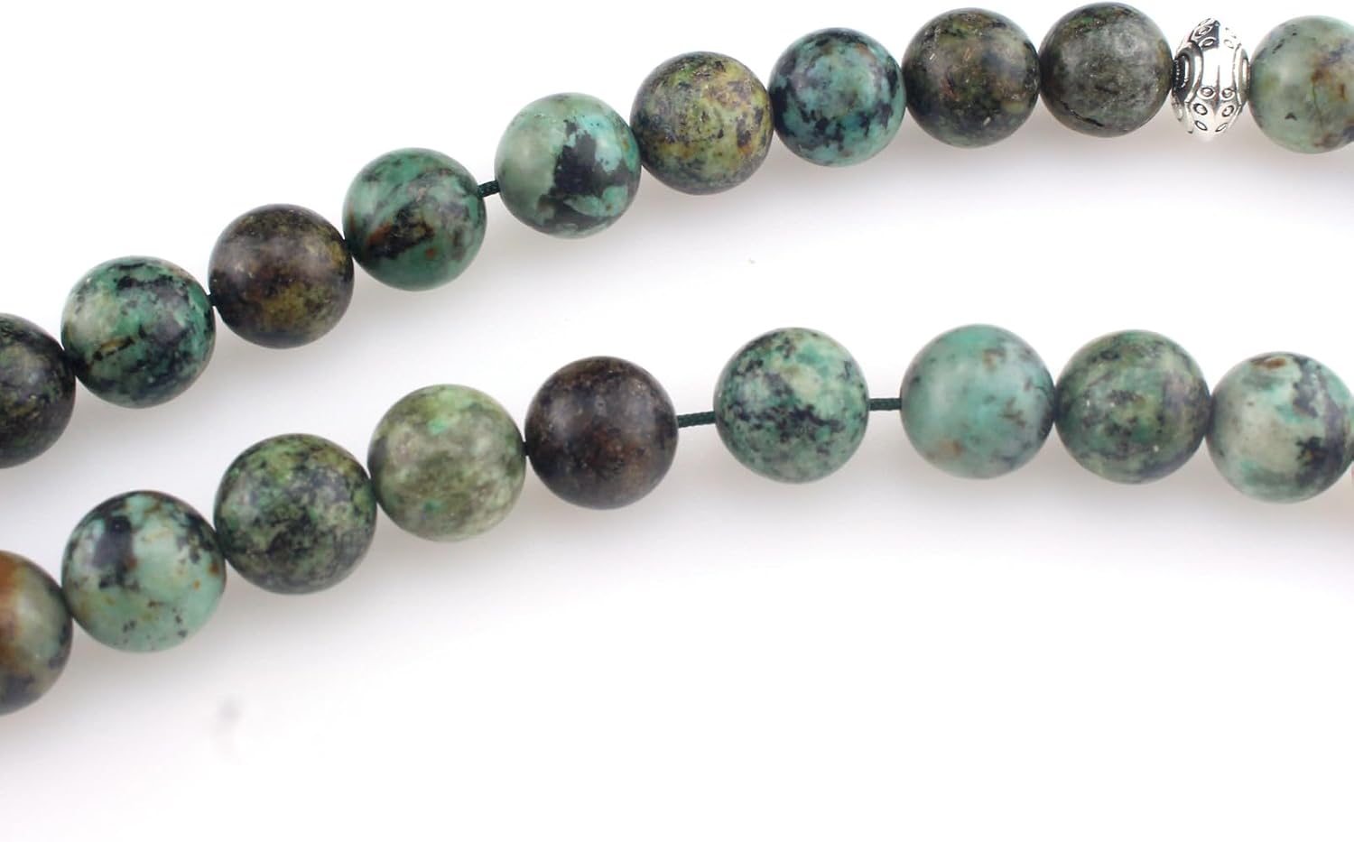 Muslims Islamic Dhikr Tasbeeh Tasbih Prayer Beads, 33 Green Turquoise Stone Beads with Tassel - Image 6