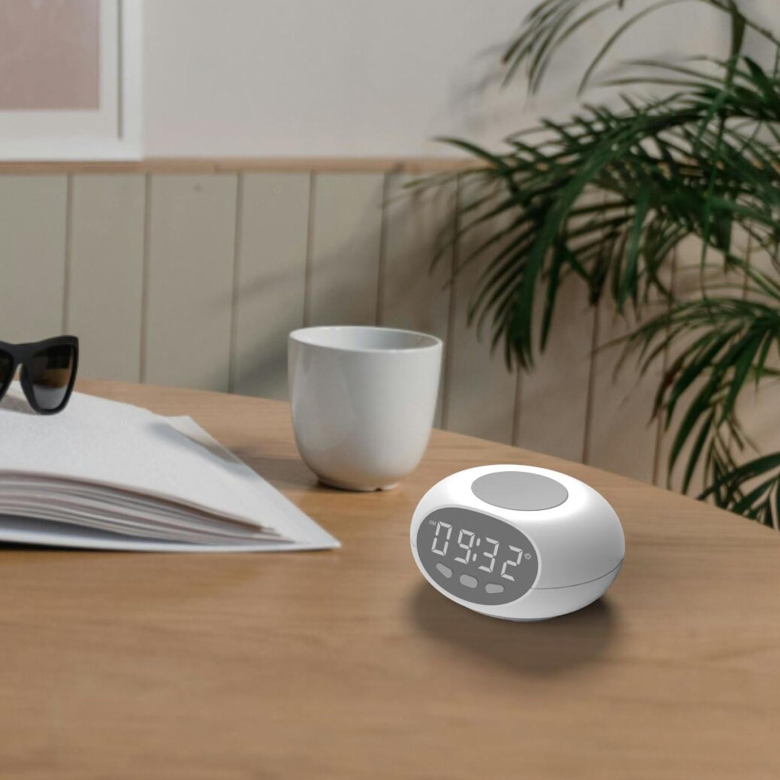 HEROSS Reloj despertador parlante – hora y fecha extra fuerte – para niños, ancianos, demencia, audición o personas mayores con discapacidad visual – Reloj de habla fácil de usar (blanco)