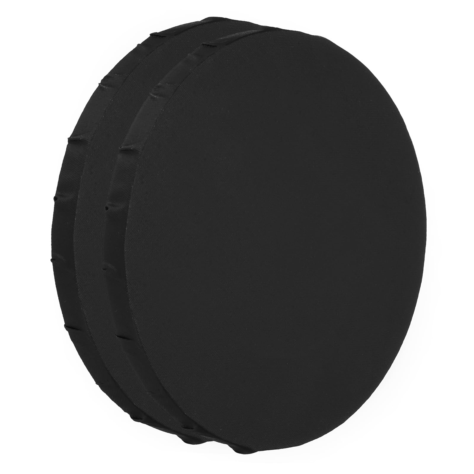 PATIKIL Lot de 2 toiles rondes en bois tendues pour peinture, peinture acrylique, peinture à l'huile, 30,5 cm, noir