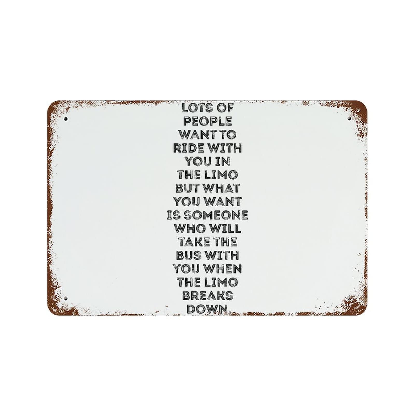Cartel de metal inspirador WengBeauty de placa decorativa vintage para pared de granja