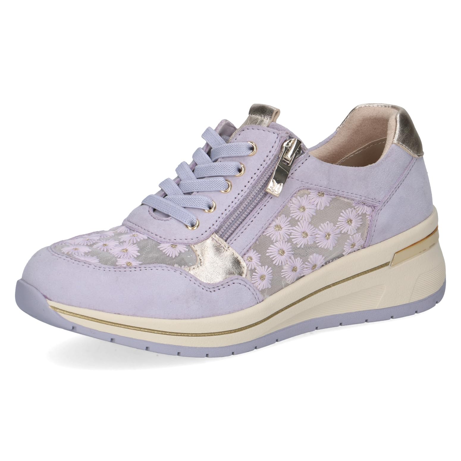CAPRICE Women's Flat Sneakers, Pink (Lavender Comb), 5 UK