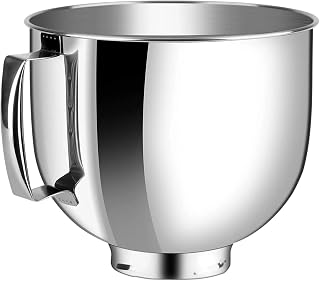 Mixer Bowl， Juego de accesorios de acero inoxidable for batidora de sobremesa KitchenAid, tazón vertical con cabezal inclinable de 5 cuartos.,Stand Mixer