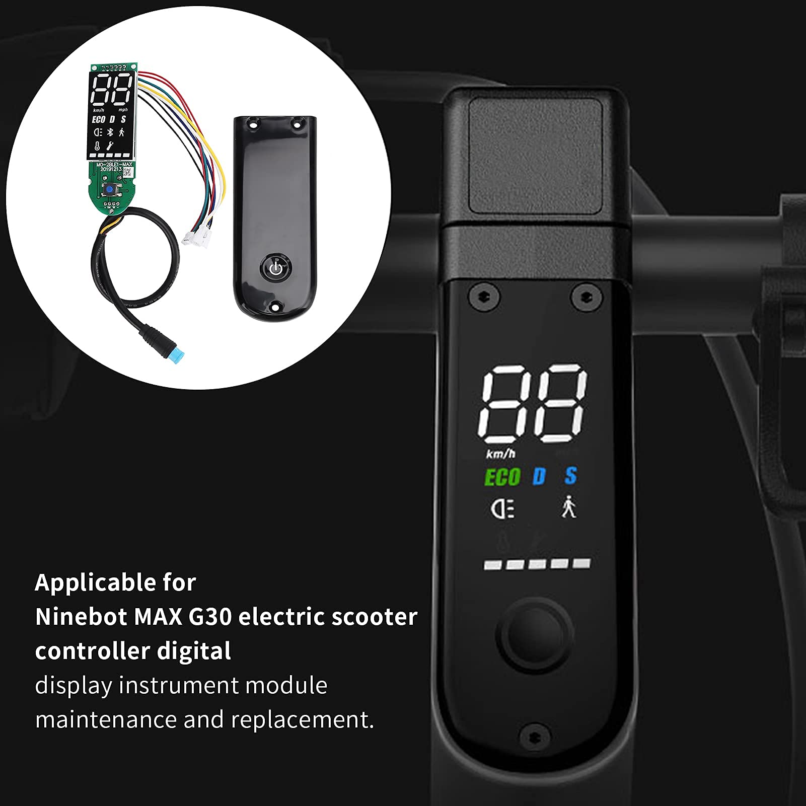 Tachimetro, Alta Risoluzione, Display LCD Digitale con Retroilluminazione LED, for Motociclo, Scooter Elettrico, Guida Urbana, Strade Rurali, Viaggi Lunghi