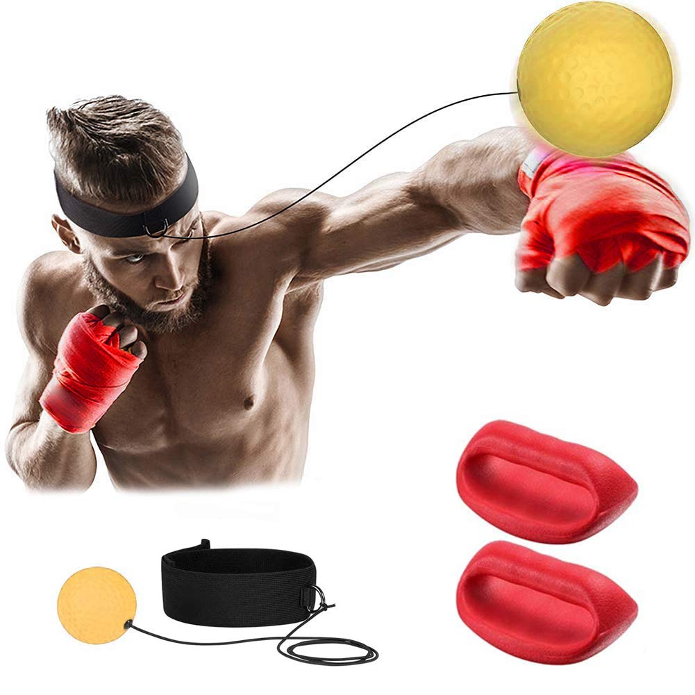 Boxing Reflex Ball, Upgraded Boxing Training Ball, Speed Training Suitable for Adult/Kids Best Boxing Equipment for Training, Hand Eye Coordination and Fitness.