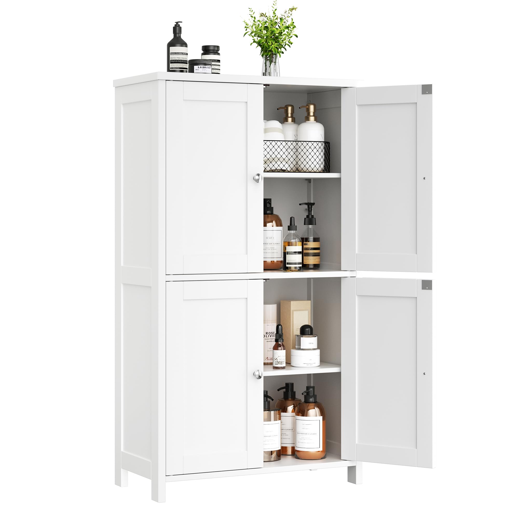 Amazon.com: Shintenchi Bathroom Storage Cabinet with Doors and