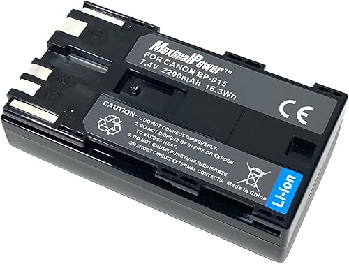 Miniatura 2 de MaximalPower Batería de repuesto de 2200 mAh para Canon BP-915 vl-10LI, ES4000, ES8400V, ES75, E S8200V, ES8100V, ES50, ES55