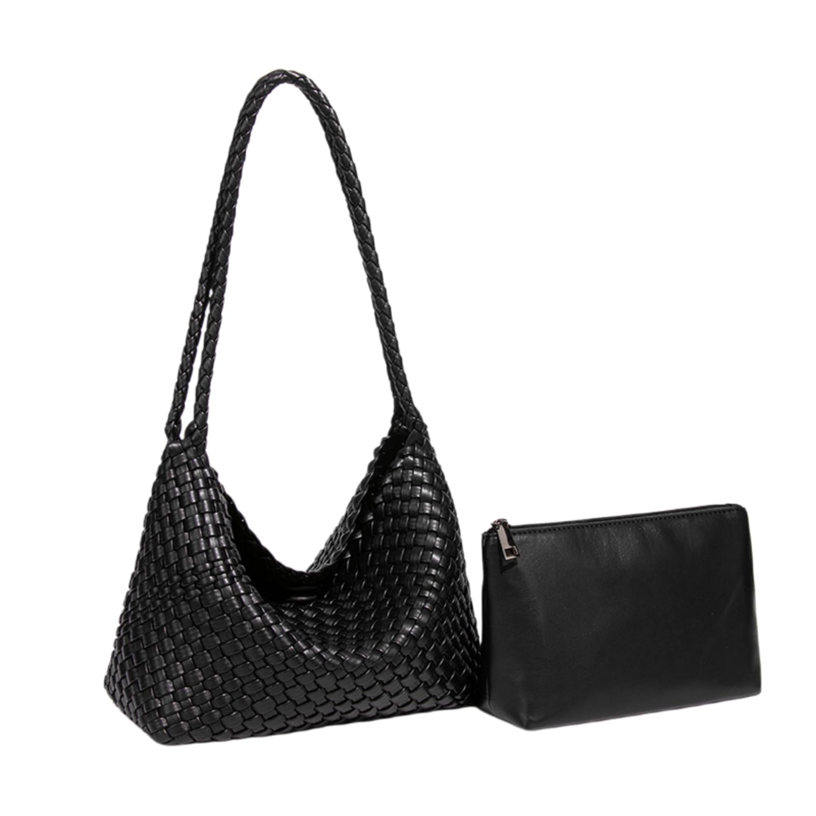 Borsa Tracolla A Traccia Tote Tessuta per Le Donne Borse Fashion Clutch Lavoro di Viaggio Fatto Mano-Brown