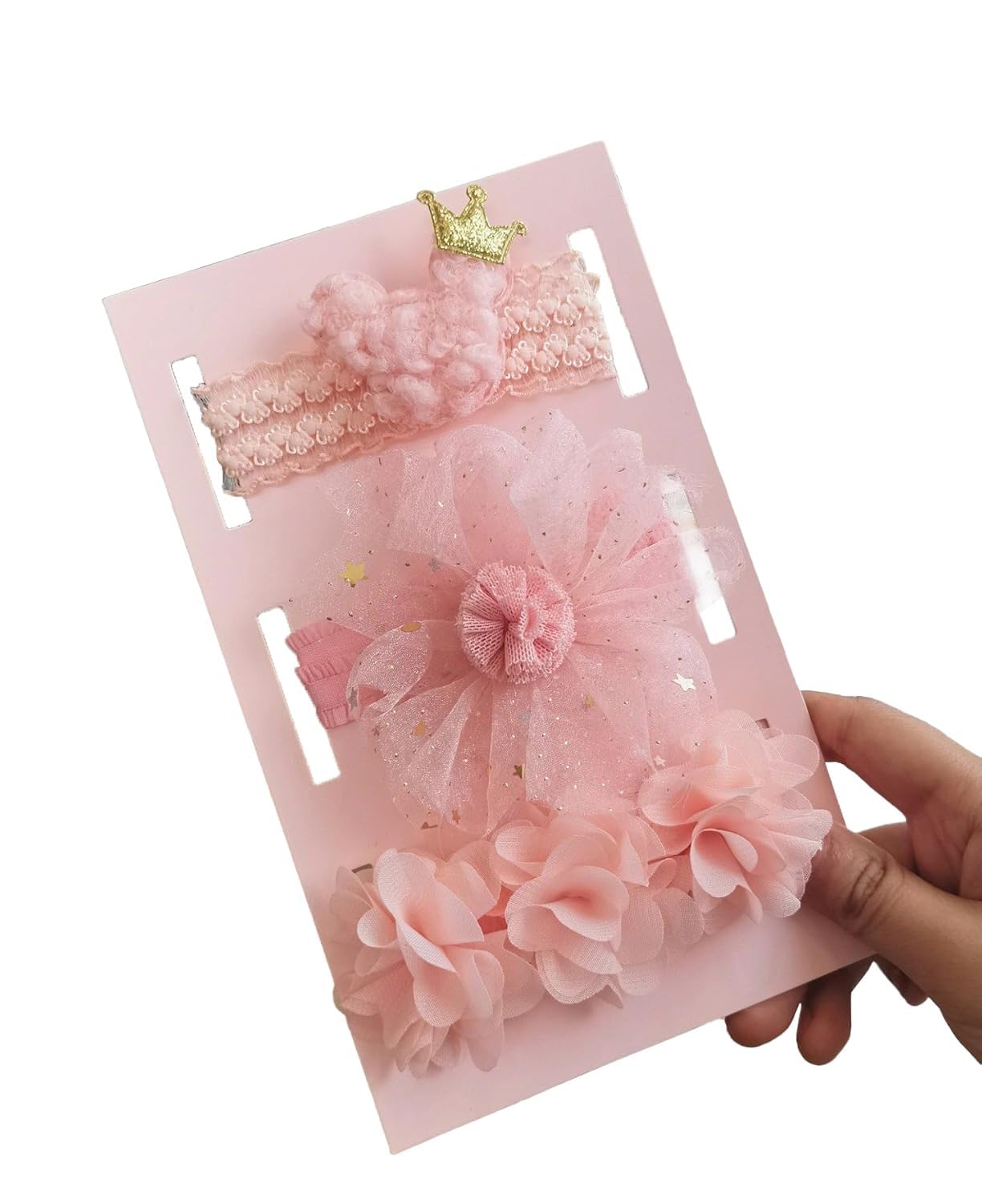 BellaStella 3 Pcs Baby Headbands Super Soft Stretchy & Multicolor Hair Bands Hair Bows Head Wrap Hair Accessories for Baby Girls Newborns Toddlers (Peach)