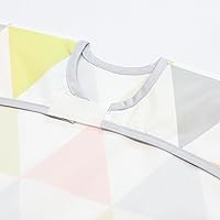 Vista 3 de Short Sleeve Waterproof Bib for Toddlers – Easy Clean Feeding Apron for Mealtime, Daycare, Self-Feeding, Lightweight Triángulo de lima