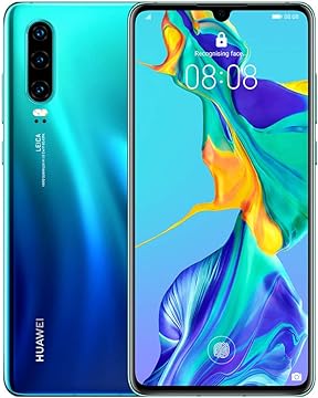 Huawei P30 128 GB 6 1 Inch OLED Display Smartphone with Leica Triple Camera 6GB RAM EMUI 9 1 0 Sim Free Android Mobile Phone Single SIM Aurora UK Version