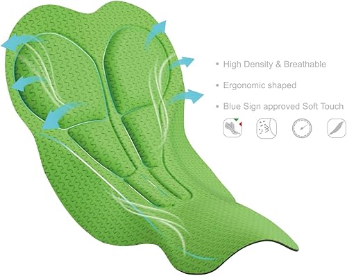 Miniatura 4 de CEROTIPOLAR Baberos de Ciclismo para Hombre, Babero Largo para Montar en Bicicleta con Relleno, Babero de Bicicleta con Bolsillos UPF50+