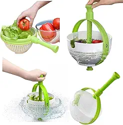 Secador Escorredor De Saladas Legumes Verduras Vegetais Frutas Giratório Centrifuga