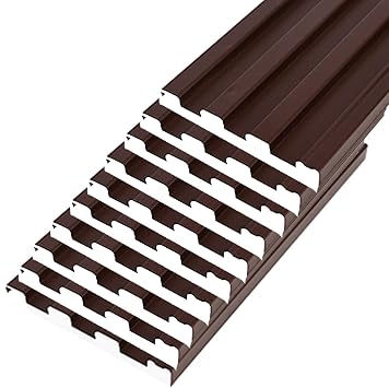 Metal Aluminum Roofing Panels 10pcs, 2 3 4 5 6 7 Ft Long Heavy Duty Corrugated Roof Replacement Sheets/Lamina para Techo for Patio Outdoor Garden Shed Gazebo GarageBrown,10pcs-l 2.1m/6.9ft