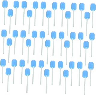 FRCOLOR 50 Peças Esponja Em Bastão Limpador Hidratante Pequena Escova De Dentes Esponja De Espuma Cotonetes Orais Esponja De Limpeza Em Bastão Cotonetes De Umidade Para Boca Seca Esponja
