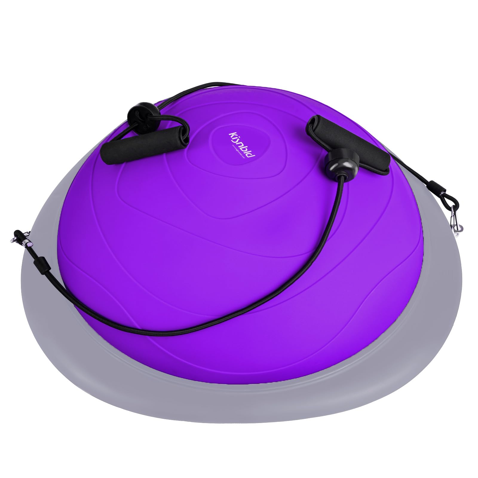 kisnbld Half Balance Ball Trainer, Aufblasbarer Halber Gymnastikball Balance-Trainer mit Pilates Ball & Widerstandsbändern, Rutschfester Halber Yoga-Ball für Home Gym Ganzkörpertraining
