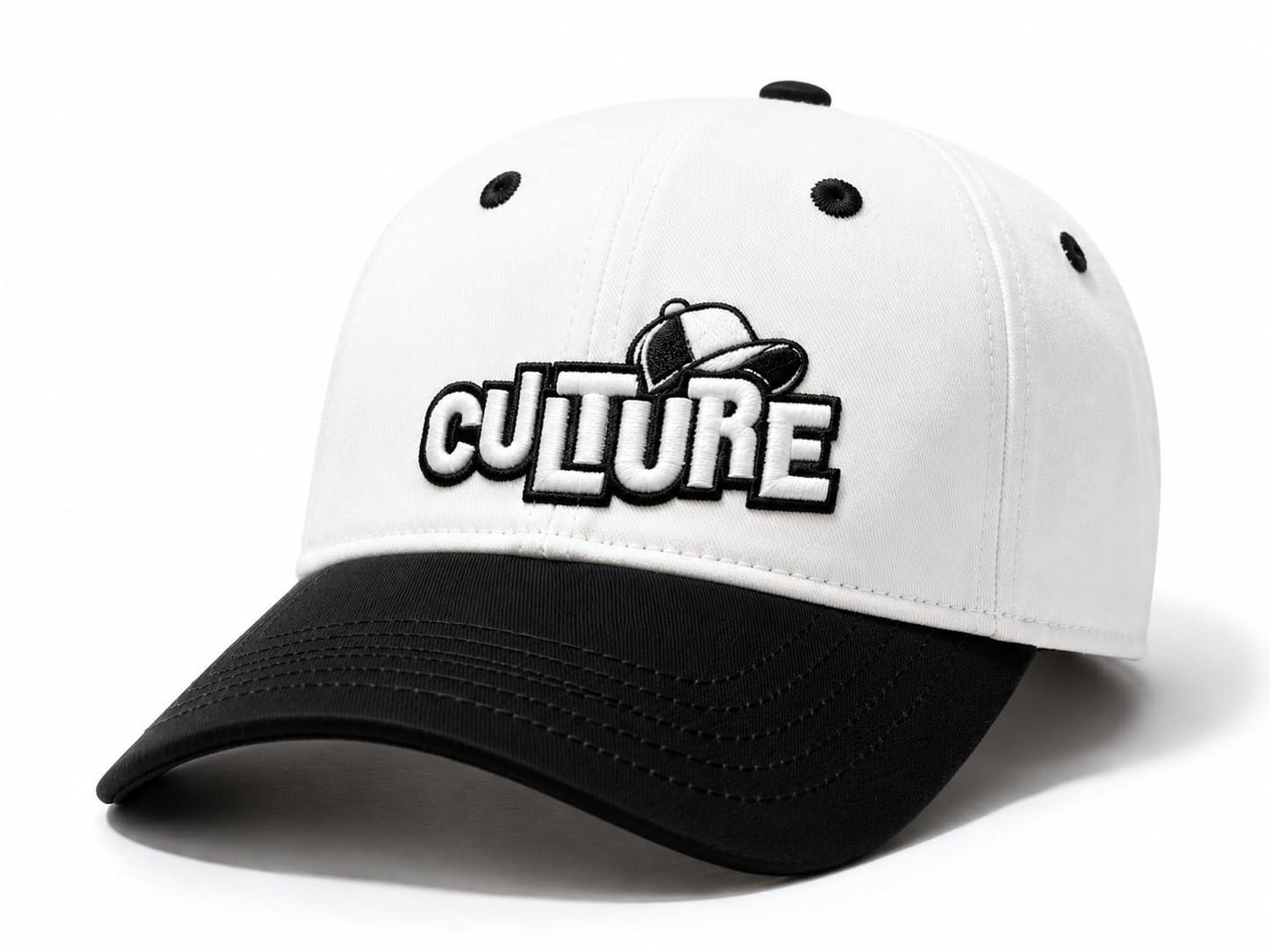 CULTURE 3D Embroidered Baseball Cap Adjustable Cotton Snapback Unisex-image-27