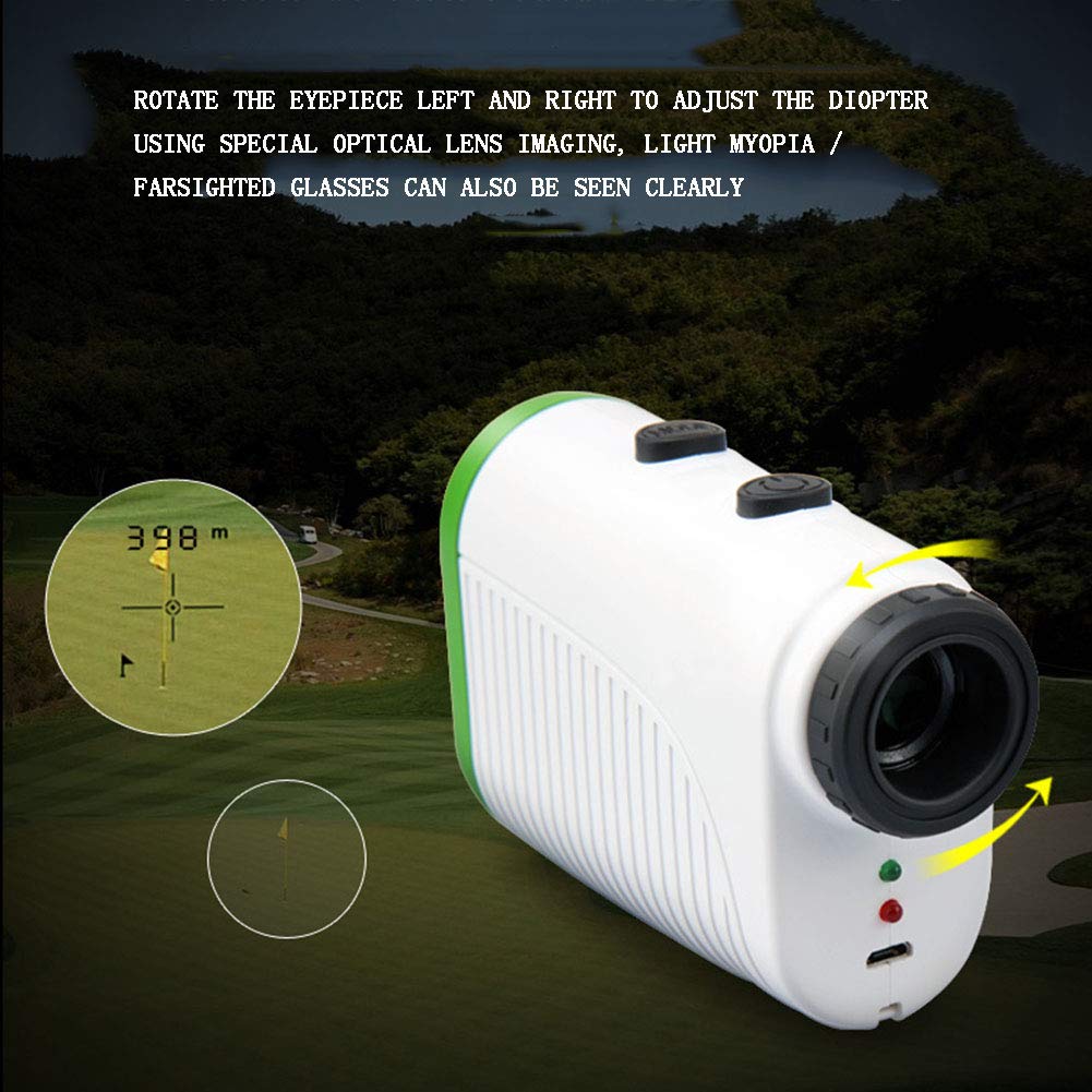 AIZYR Chercheur De Gamme De Golf, Imperméable Ordinateur De Poche Télémètre Laser - Télescope Télémétrique Laser, Six Fois Optique Distance/La Taille/La Vitesse/Angle