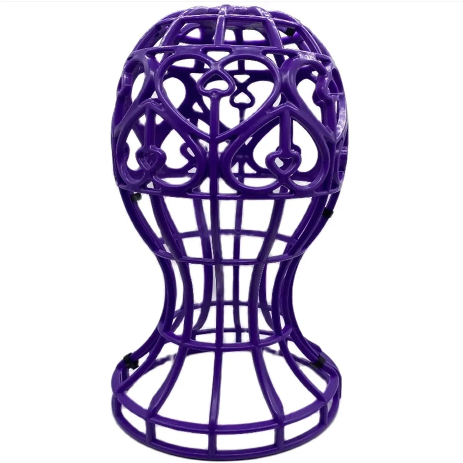 FDzkrtvm Plastic Folding Wig Stand, Lantern Shape Plastic Wig Stand Hat Cap Holder Foldable Multipurpose 3 pcs Multicolor(Purple)