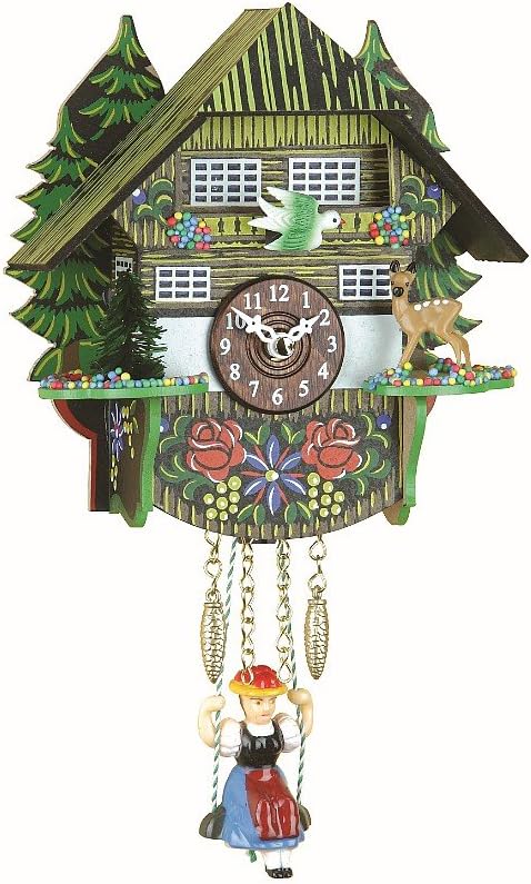 Trenkle Kuckulino Black Forest Clock Black Forest House with Quartz Movement and Cuckoo Chime TU 2023 SQ